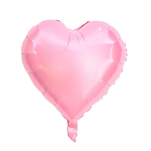 10 Stcs 10 Zoll Herzballons, Folien -Milar -Luftballons Dekoration Zum Geburtstag Valentinstag Hochzeitsfeiern Vorräte (Rosa) von Haofy