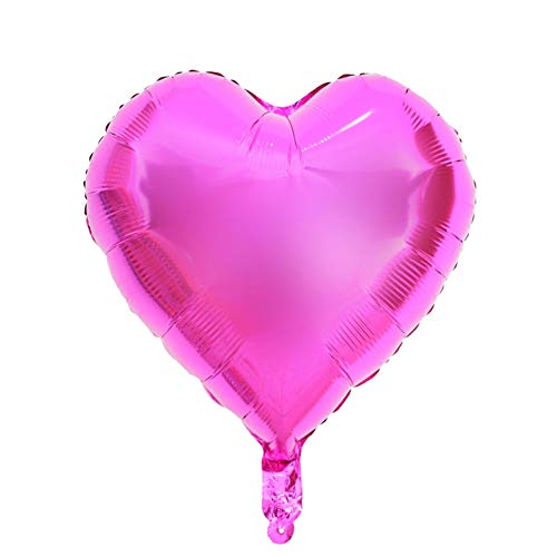 10 Stcs 10 Zoll Herzballons, Folien -Milar -Luftballons Dekoration Zum Geburtstag Valentinstag Hochzeitsfeiern Vorräte (Rosenrot) von Haofy