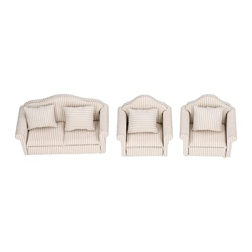 Haofy 1:12 Skala Dollhouse Sofa Exquisite Miniatursofa für Lebendige Lebensszenen für Miniaturpuppenhaus von Haofy