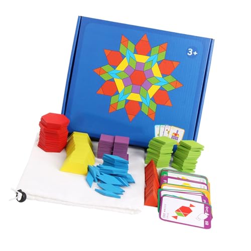 Haofy 155pcs Holzmuster Blockiert Kreative Geometrische Formpuzzle-Set für Kinderlernen und Unterhaltung, Hergestellt aus Holz für Eltern-Kind-Interaktion Haofy 155pcs Holzmuster Blockiert Kreative Geometrische Formpuzzle-Set für Kinderlernen und Unterhaltung, Hergestellt aus Holz für Eltern-Kind-Interaktion von Haofy