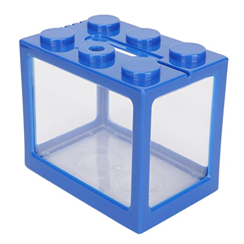 Haofy 1L Doppelwandbalken Ice Bucket Vivarium Stapelbare Würfel, Perspektiveloch, LED -Fischtank für Desktop - Small Fish Tank, Kampffischbox, Einzigartiges Styling von Haofy