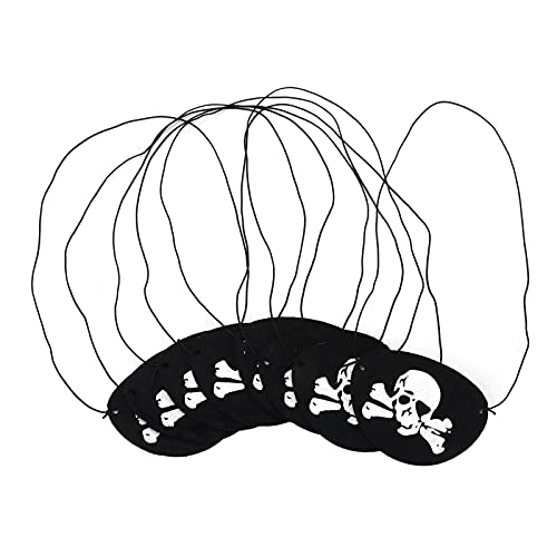 Haofy 36pcs Piraten Augen Patches Bulk Pack Schwarzes Filz mit Weißem Schädel Design Weiches Bequemes Kostümzubehör für Halloween -Partys Piraten Geburtstagsthemen Rollenspiel Haofy 36pcs Piraten Augen Patches Bulk Pack Schwarzes Filz mit Weißem Schädel Design Weiches Bequemes Kostümzubehör für Halloween -Partys Piraten Geburtstagsthemen Rollenspiel von Haofy