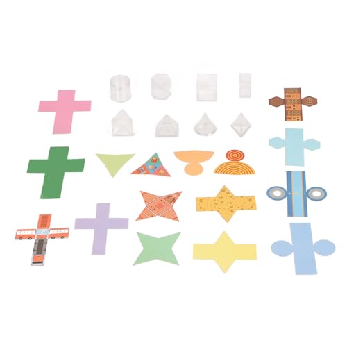 Haofy 8pcs Transparente Geometrie mit Abnehmbaren Deckeln, 3D -Formen Geometrie -Feststoffe für Mathematik -Bildungsmessung Klassenzimmer Lernwerkzeuge von Haofy