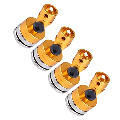 Haofy Aluminium Magnetic Body Post Mount für SCX10 1:10 RC -Auto, Langlebige Einfache Installationskörperpostmontage für RC Autoventilatoren Schwarz (Yellow) von Haofy