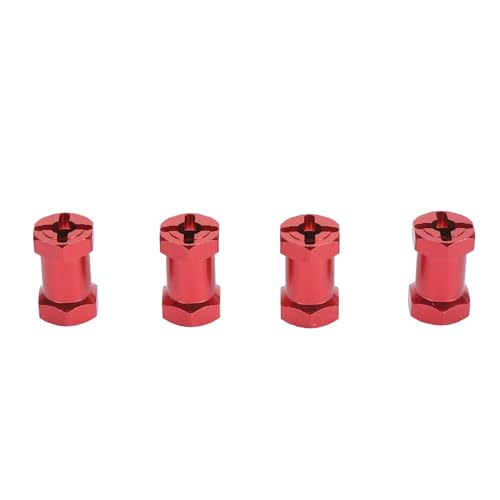 Haofy Aluminiumlegierung RC -Hub -Adapter Set von 4 12 mm Hex Hub Adaptern für 1/10 RC Auto für Funktionen: Leicht, Langlebig, (Rot) von Haofy