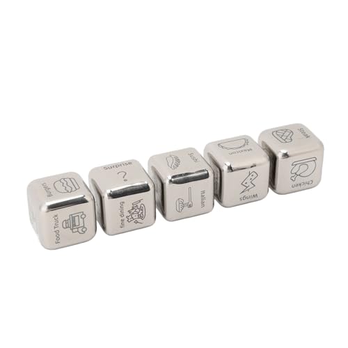 Haofy Aufregende Paare für Lebensmittelentscheidungen mit Dice 5PCS Metal Date Night Fun Cooking Dice mit 30 Lebensmittelmustern für Kreative Mahlzeiten Haofy Aufregende Paare für Lebensmittelentscheidungen mit Dice 5PCS Metal Date Night Fun Cooking Dice mit 30 Lebensmittelmustern für Kreative Mahlzeiten von Haofy