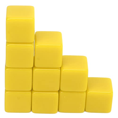 Haofy Compact 16mm Schreiben Sie auf Dem Cubes -Set für Interaktive Spiele, Geeignet für Partys 30 PCs (Yellow) von Haofy