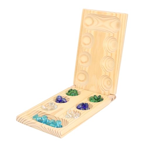Haofy Das Afrikanische Steinspiel Holzrätsel Schachbrett Spielzeug Verbessert die Fähigkeiten des Logischen Denkens - Ideal für Bildungstraining (Groß) von Haofy
