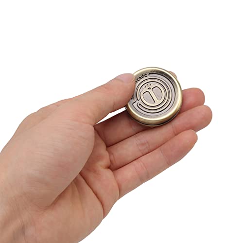 Devil Magnetic Push Slider EDC Stress Relief Metal Rotating Push Coin Edelstahl Fingertip Toy EDC Push Slider von Haofy