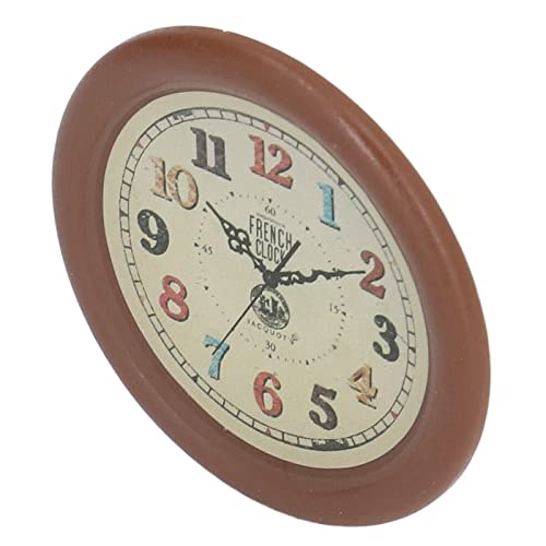 Haofy Dollhouse Miniatur Farbenfrohe Runde Wanduhr Modell Lebenseike Dekoration für 1:12 Puppenhaus Tragbares Zubehör für Haofy Dollhouse Miniatur Farbenfrohe Runde Wanduhr Modell Lebenseike Dekoration für 1:12 Puppenhaus Tragbares Zubehör für von Haofy
