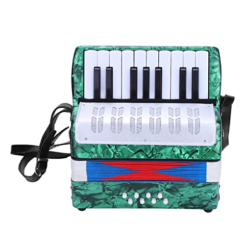 Haofy Einfach zu Lernend 17 Key Bass Piano Accordon - Leichtes und Langlebiges ABS - Einstellbares Riemen Entwickeln Sie Musikalisches Talent Geeignet für Anfänger Geeignet (Green) von Haofy
