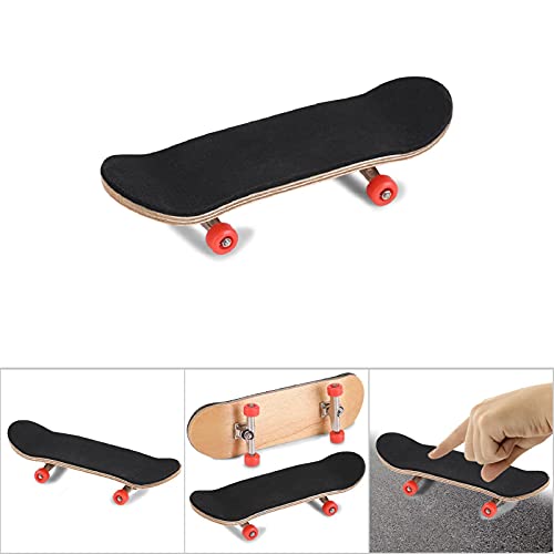 Haofy Fingerbretter Finger Skateboard Mini Fingerplatte 5-Layer Ahornholz mit Vollständig Geschlossenen Lagerrädern für Erwachsene Stressabbau Stressabbau (Rot) von Haofy