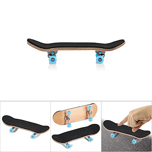 Haofy Fingerbretter Finger Skateboard Mini Fingerplatte 5-Layer Ahornholz mit Vollständig Geschlossenen Lagerrädern für Erwachsene Stressabbau Stressabbau (hellblau) von Haofy
