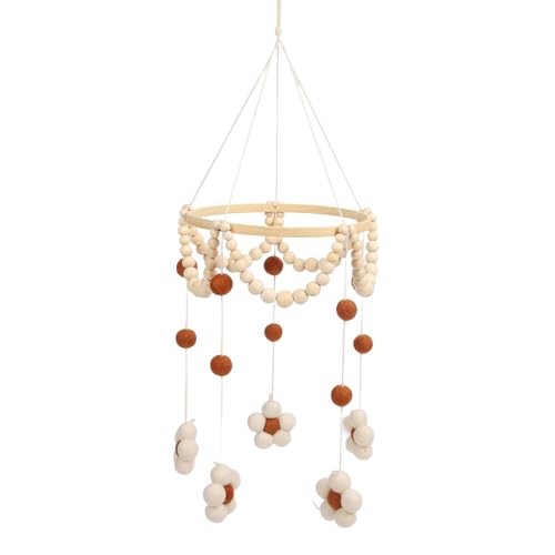 Haofy Hanges Baby Mobile Entzückendes Gänseblümchenmuster für Neugeborene Safe Safe Nursery Decor, Ideal (Dunkelbraun) von Haofy