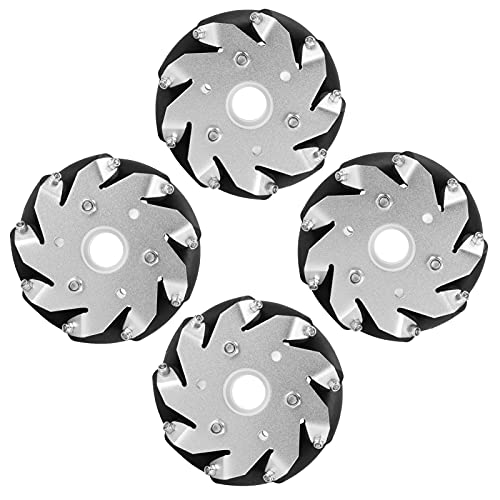 Haofy Hochwertiger 100 -mm -Mechanam Omni Rad Set RC Autozubehör Glattes Reibungsstrom, 4pcs Rollschuh Skaterad für Omni Roboterauto Chassis Rad von Haofy