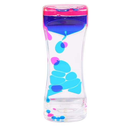 Haofy Liquid Motion Bubbler Timer, Hilfsmittelspielzeug für Teenager Erwachsene, Ideales für Sensorikspielzeug von Büroarbeitern mit Acrylmaterial Verbessern die Visuellen Tracking (Blau Rosa) von Haofy