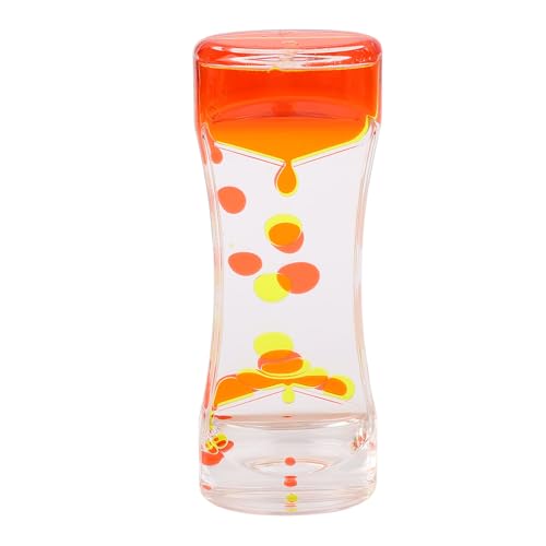 Haofy Liquid Motion Bubbler Timer, Hilfsmittelspielzeug für Teenager Erwachsene, Ideales für Sensorikspielzeug von Büroarbeitern mit Acrylmaterial Verbessern die Visuellen Tracking (rot Gelb) von Haofy