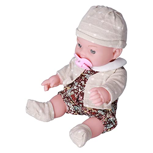 Haofy Mode Echte Babypuppe mit Hellen Augen, 12 -Zoll -Neugeborenen Babyspielzeug für Familienaktivitäten, Weicher Körper und Abnehmbare Kleidung (#1) von Haofy