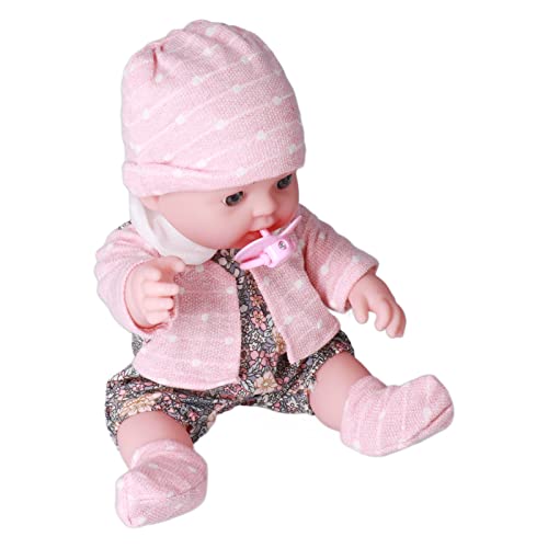 Haofy Mode Echte Babypuppe mit Hellen Augen, 12 -Zoll -Neugeborenen Babyspielzeug für Familienaktivitäten, Weicher Körper und Abnehmbare Kleidung (#2) von Haofy
