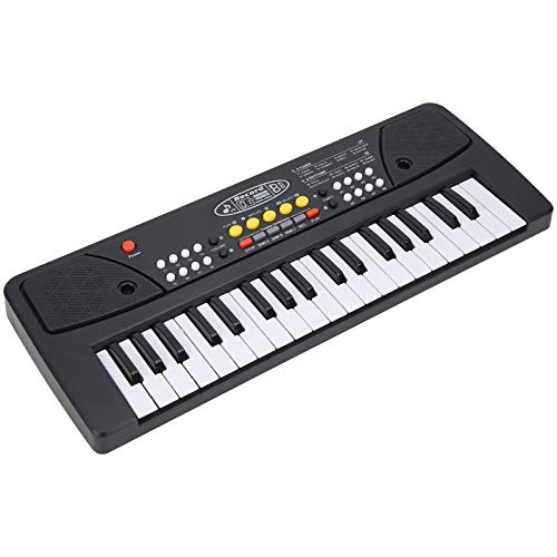 Haofy Musical Kids Electronic Piano 37 Schlüssel Multifunktionstastatur für Kinder mit Mikrofon für Musikliebhaber Kunststoff von Haofy