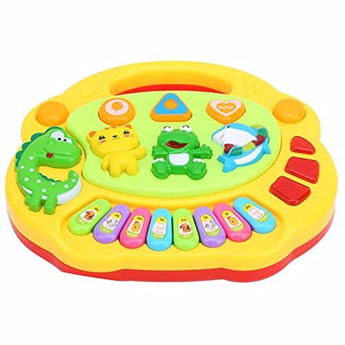 Haofy Nettes Cartoon-Tierspielzeug mit Leichter, Elektronischer Musik-Keyboardspielzeug für , Animal Sounds Children Musical Toy für Bildung und Hand-Augen-Koordination ((CP5097 gelb)) von Haofy