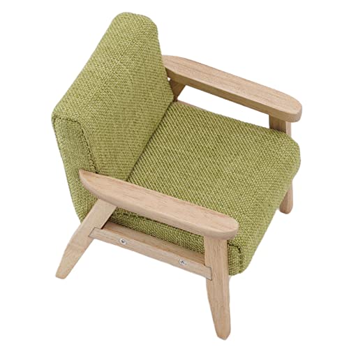 Haofy Puppenhaus -Miniatursofa mit Lebensechter Modellierung für DIY -Puppenhausdekoration, Sicheres Ungiftiges Paulownia Stoffmaterial (Gras-Grün) von Haofy