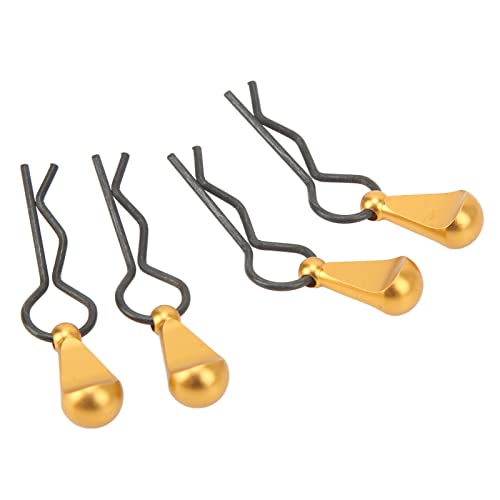 Haofy RC Body Clips R Pins, RC Body Clips Set Bent End Design für 1/10 RC Car (Gold) von Haofy