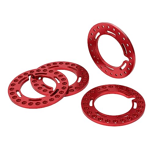 Haofy Rad-Beadlock-Ringe, Felgen-Sicherungsringe, Wiederverwendbar, 1,9 Zoll, für Crawler-Auto für 1/10 (Rot) von Haofy