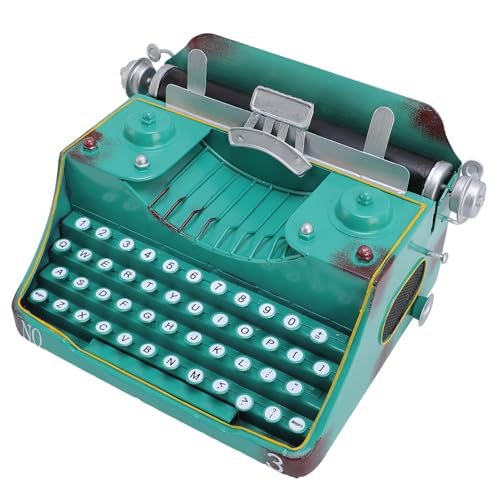 Haofy Retro Schreibmaschinenmodell Antique Metallkunst -Ornament, Vintage -Schreibmaschinendekoration mit Feiner Verarbeitung, für Retro Ambiente, Geeignet für Vintage Fotografie Requisite (Green) von Haofy