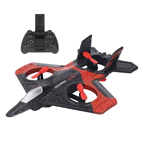 Haofy Spielzeugflugzeug, LED-Licht, 4K-Luftaufnahmen, Ferngesteuertes Segelflugzeug, Ersatzpropeller, Selbststabilisierend, mit LED-Licht für Zuhause über 14 Jahre (2 Batterien) von Haofy