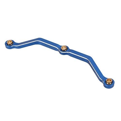 Metall RC Lenkverbinder, Hoher Raum Biegen Aluminium RC Lenkstange, Stabiles Fahren für 1/18 RC Auto (BLUE) von Haofy