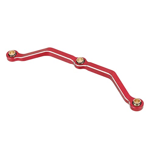 Metall RC Lenkverbinder, Hoher Raum Biegen Aluminium RC Lenkstange, Stabiles Fahren für 1/18 RC Auto (Rot) von Haofy