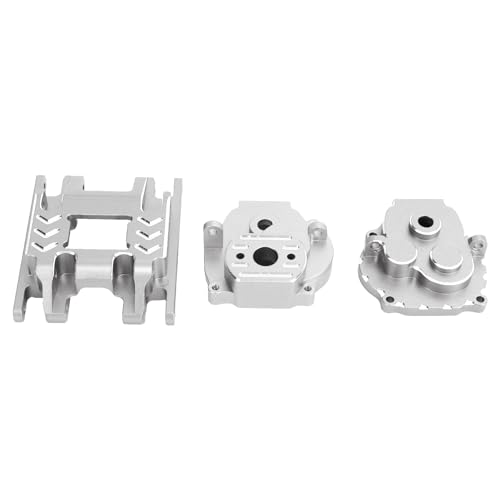 RC Getriebeausrüstung Einfache Installation Getriebe und Steckdosenset Fein Ausführung Langlebig Staubdicht für 1/18 Auto (Silber) von Haofy