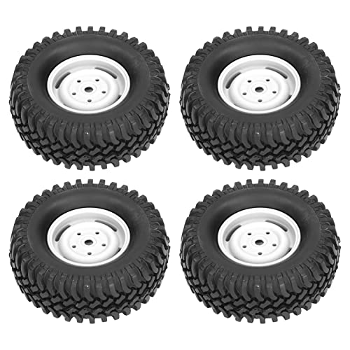 RC-Räder und -Reifen, Ersatz-RC-Reifen mit holpriger Textur für Offroad-Autos (WHITE) von Haofy