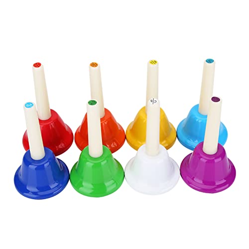 Unterhaltsames und Lehrreiches 8-Noten-Handglocken-Set für Kinder – und Exquisite Handglocken aus Metall – Spielerisches Musiklehren und -Lernen – Fördert Koordination und Unterhaltsames und Lehrreiches 8-Noten-Handglocken-Set für Kinder – und Exquisite Handglocken aus Metall – Spielerisches Musiklehren und -Lernen – Fördert Koordination und von Haofy