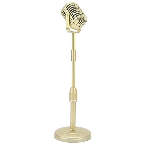 Vintage-Mikrofon, Weit Verbreitete Retro-Mikrofon-Requisiten für Aufnahmen (Gold) von Haofy