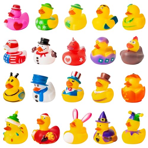 Haooryx 20Stück Seasonal Holiday Rubber Duckies Spielzeug für Kinder Neuheit Winter Weihnachten Herbst Gummi Ente Badespielzeug Studenten-Belohnungen Weihnachten Geburtstag Party Goodie Bag Zubehör Haooryx 20Stück Seasonal Holiday Rubber Duckies Spielzeug für Kinder Neuheit Winter Weihnachten Herbst Gummi Ente Badespielzeug Studenten-Belohnungen Weihnachten Geburtstag Party Goodie Bag Zubehör von Haooryx