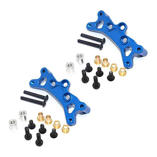 Haopeuk 2X StoßDäMpferplatte Aus Aluminiumlegierung Vorne für TT02B TT-02B 1/10 RC Autoteile Zubehör, Blau von Haopeuk