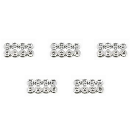 Haopeuk 40 Stück Metall Pleuel Schraube Dichtung Unterlegscheibe Unterlegscheibe für C14 C24 C34 C44 MN D90 D91 D99S RC Auto, Silber von Haopeuk