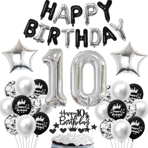10 Geburtstag Deko Schwarzes Silber Deko 10. Geburtstag Junge Schwarz Tortendeko 10 Geburtstag Mädchen 10 Geburtstag Dekoration 10 Jahre Schwarz Silber Party Ballons 10. Geburtstag Schwarz Silber 10 Geburtstag Deko Schwarzes Silber Deko 10. Geburtstag Junge Schwarz Tortendeko 10 Geburtstag Mädchen 10 Geburtstag Dekoration 10 Jahre Schwarz Silber Party Ballons 10. Geburtstag Schwarz Silber von Haosell