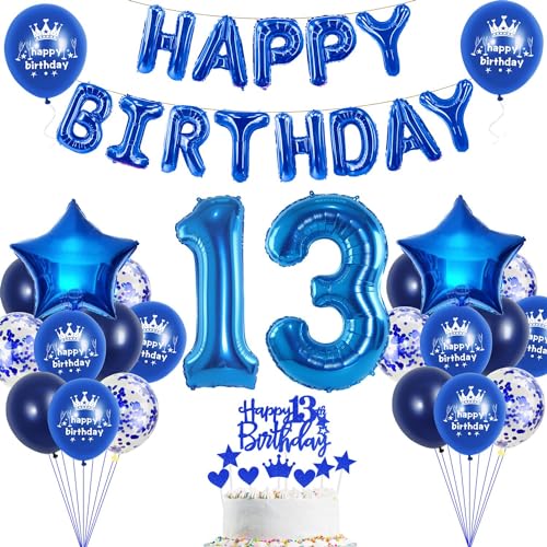 13. Geburtstag Dekoration Blau 13. Geburtstag Deko Junge Blau Tortendeko 13 Jahre Junge Party Deko Blau Luftballon 13 Blau 13 Mädchen Ballon Marineblau 13. Geburtstag Dekoration Blau 13. Geburtstag Deko Junge Blau Tortendeko 13 Jahre Junge Party Deko Blau Luftballon 13 Blau 13 Mädchen Ballon Marineblau von Haosell