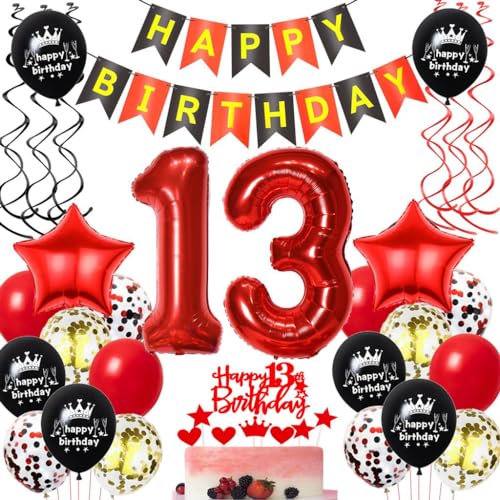 13. Geburtstags Luftballons Rot Schwarz, Geburtstagsdeko 13 Jahre Mädchen Rot, Luftballons 13. Geburtstag Rot Schwarz Dekoration, Rot Schwarz 13. Geburtstag Luftballons, Ballons 13 Jahre Junge 13. Geburtstags Luftballons Rot Schwarz, Geburtstagsdeko 13 Jahre Mädchen Rot, Luftballons 13. Geburtstag Rot Schwarz Dekoration, Rot Schwarz 13. Geburtstag Luftballons, Ballons 13 Jahre Junge von Haosell
