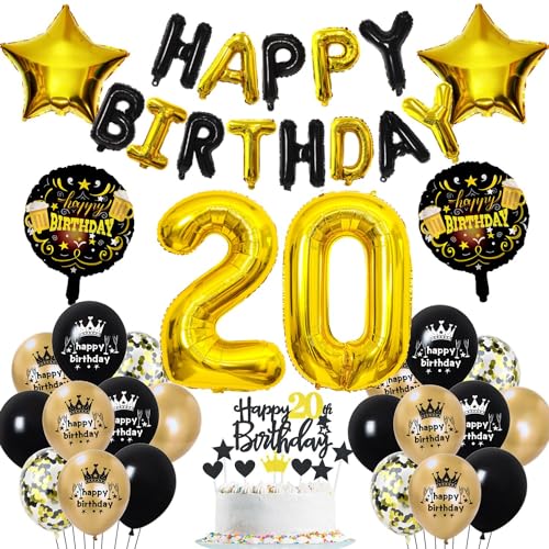 20 Geburtstag Deko Schwarz Gold 20. Geburtstag Mann Frau Gold 20 Jahr Geburtstagdeko 20. Ballon Schwarz Gold Deko 20 Jahr Party Decoration Luftballons 20 Schwarz Gold 20 Tortendeko 20 Geburtstag Deko Schwarz Gold 20. Geburtstag Mann Frau Gold 20 Jahr Geburtstagdeko 20. Ballon Schwarz Gold Deko 20 Jahr Party Decoration Luftballons 20 Schwarz Gold 20 Tortendeko von Haosell