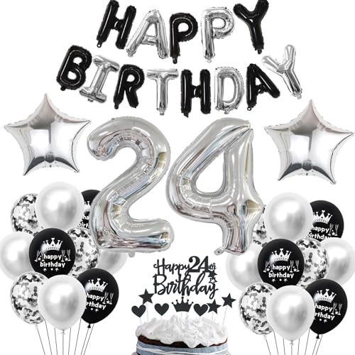 24 Geburtstag Deko Schwarzes Silber Deko 24. Geburtstag Mann Schwarz Tortendeko 24 Geburtstag Frau 24 Geburtstag Dekoration 24 Jahre Schwarz Silber Party Ballons 24. Geburtstag Schwarz Silber 24 Geburtstag Deko Schwarzes Silber Deko 24. Geburtstag Mann Schwarz Tortendeko 24 Geburtstag Frau 24 Geburtstag Dekoration 24 Jahre Schwarz Silber Party Ballons 24. Geburtstag Schwarz Silber von Haosell