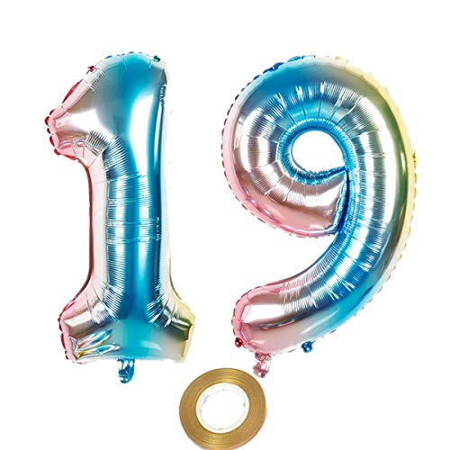 40 Zoll luftballons zahl 19 Regenbogen Mädchen 19. geburtstagsdeko Mädchen Nummer 19 Helium Zahlenballon 19 folienballon 19 XXL ballon 19 jahre Geburtstag Dekoration Mädchen 19 geburtstag deko (19) 40 Zoll luftballons zahl 19 Regenbogen Mädchen 19. geburtstagsdeko Mädchen Nummer 19 Helium Zahlenballon 19 folienballon 19 XXL ballon 19 jahre Geburtstag Dekoration Mädchen 19 geburtstag deko (19) von Haosell