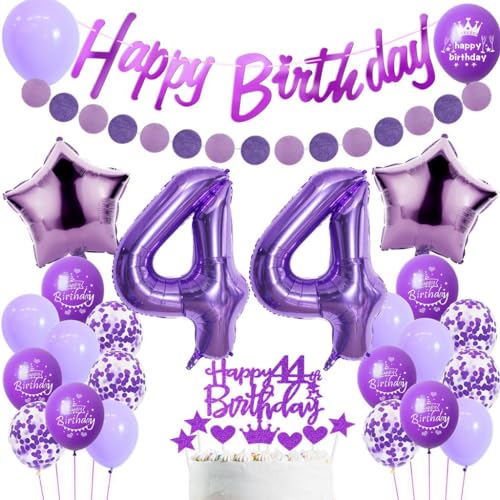 44. Geburtstag Dekoration Frauen, Lila Tortendeko 44. Geburtstag, Frau 44. Party Deko, Luftballons 44. Dekoration ,Geburtstagsdeko 44 Jahre Frau, 44. Ballon 44. Geburtstag Dekoration Frauen, Lila Tortendeko 44. Geburtstag, Frau 44. Party Deko, Luftballons 44. Dekoration ,Geburtstagsdeko 44 Jahre Frau, 44. Ballon von Haosell