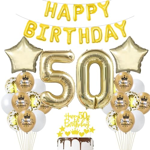50 Geburtstag Frau Deko Luftballon 50. Geburtstag Deko Gold 50 Jahre Party Dekoration Champagner Gold 50 Geburtstag Deko Mann Frau Geburtstagsdeko 50 Jahre Luftballon 50 Jahre Gold Weiß Gold von Haosell