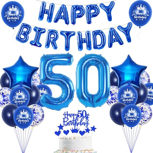 50. Geburtstag Dekoration Blau 50. Geburtstag Deko Mann Blau Tortendeko Geburtstag 50 Jahre Mann Party Deko Blau Luftballon 50 Geburtstag Blau 50 Geburtstag Frau Mann Ballon Marineblau von Haosell