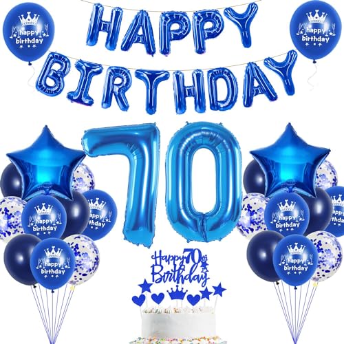 70. Geburtstag Dekoration Blau 70. Geburtstag Deko Mann Blau Tortendeko Geburtstag 70 Jahre Mann Party Deko Blau Luftballon 70 Geburtstag Blau 70 Geburtstag Frau Mann Ballon Marineblau von Haosell