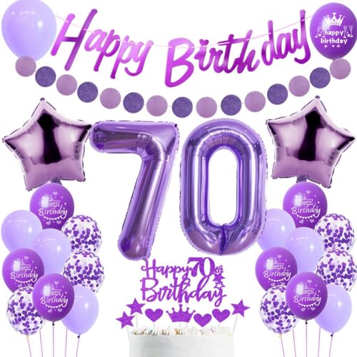 70. Geburtstag Dekoration Frauen, Lila Tortendeko 70. Geburtstag, Frau 70. Geburtstag Party Deko, Luftballons 70. Geburtstag Dekoration Lila,Geburtstagsdeko 70 Jahre Frau, Lila 70. Ballon 70. Geburtstag Dekoration Frauen, Lila Tortendeko 70. Geburtstag, Frau 70. Geburtstag Party Deko, Luftballons 70. Geburtstag Dekoration Lila,Geburtstagsdeko 70 Jahre Frau, Lila 70. Ballon von Haosell